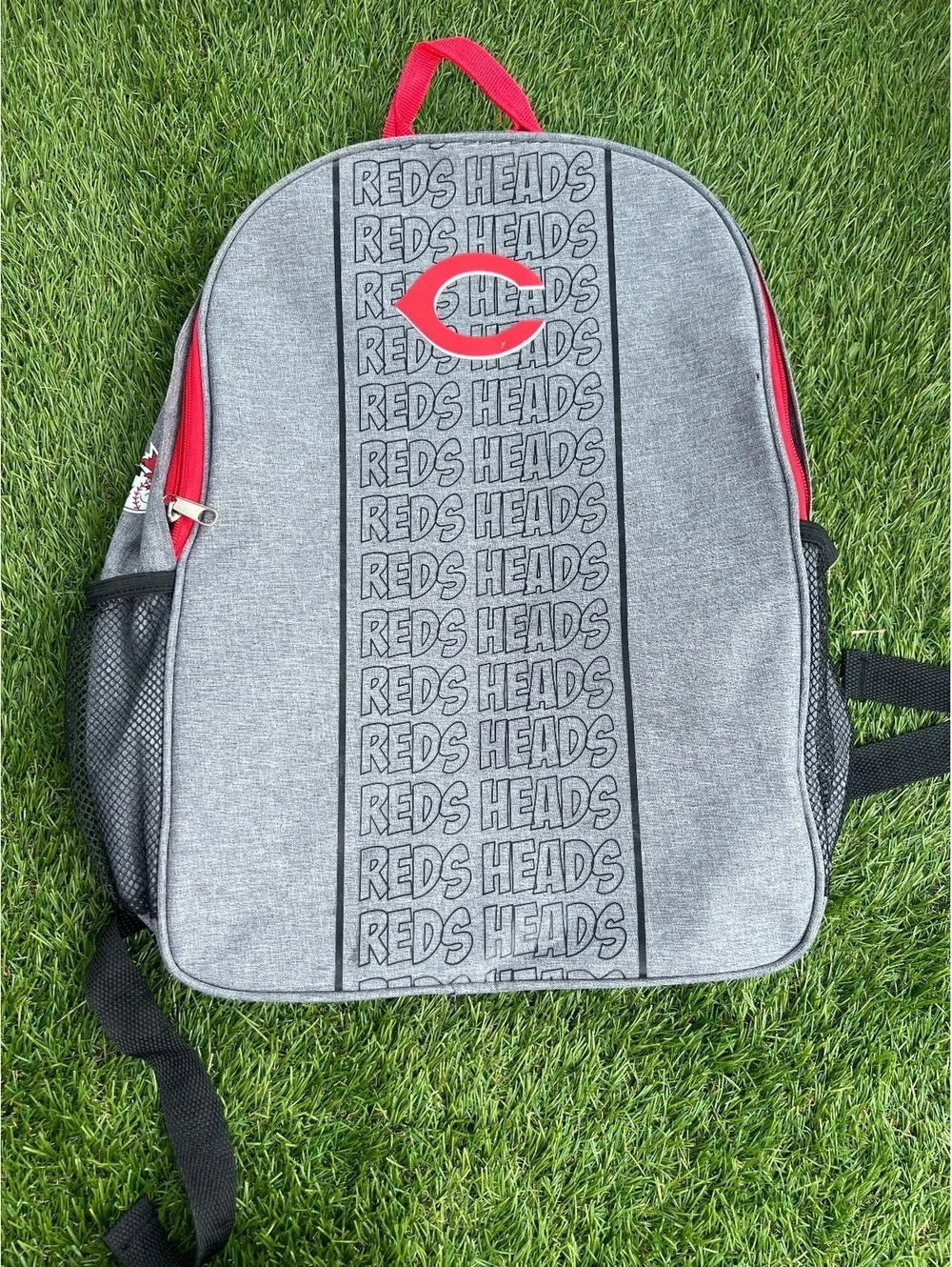Cincinnati Reds Heads Gray and Red Backpack
